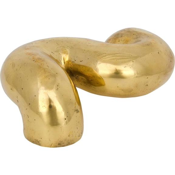 Vintage Style Brass Snake Sculpture Decor