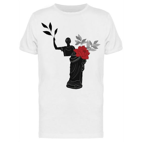 Sculpture With Flowers T-Shirt Men -Image by Shutterstock, Male x-Large