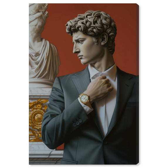Sculpture With Style Men Style Man Cave Canvas Wall Art by Notoriart, Gallery Wrapped, 36" x 54"