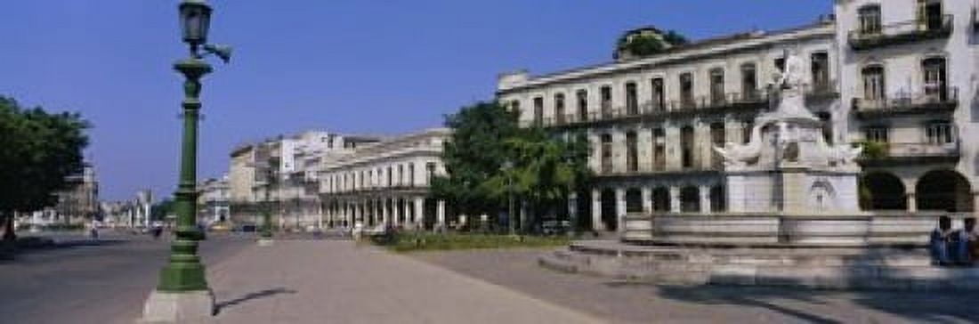 Sculpture in front of a building Havana Cuba Canvas Art - Panoramic Images (18 x 6)
