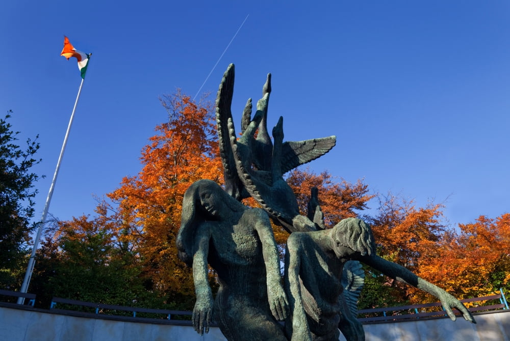 Sculpture of the Children of Lir Parnell Square Dublin Ireland Canvas Art - Panoramic Images (27 x 9)