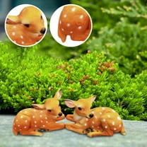 Sculptures Statues Garden Resin Deer Figurine, Outdoor Garden Statue Deer Lying Down Sculpture Ornaments