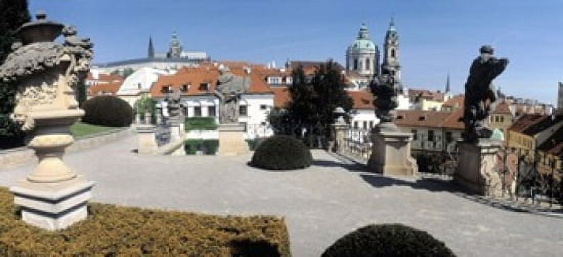 Sculptures in a garden Vrtbovska Garden Prague Czech Republic Canvas Art - Panoramic Images (15 x 7)
