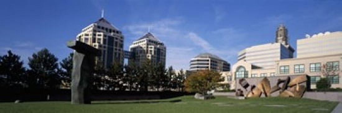 Sculptures in a garden West Garden Oakland City Center Oakland Alameda County California USA Canvas Art - Panoramic Images (18 x 6)