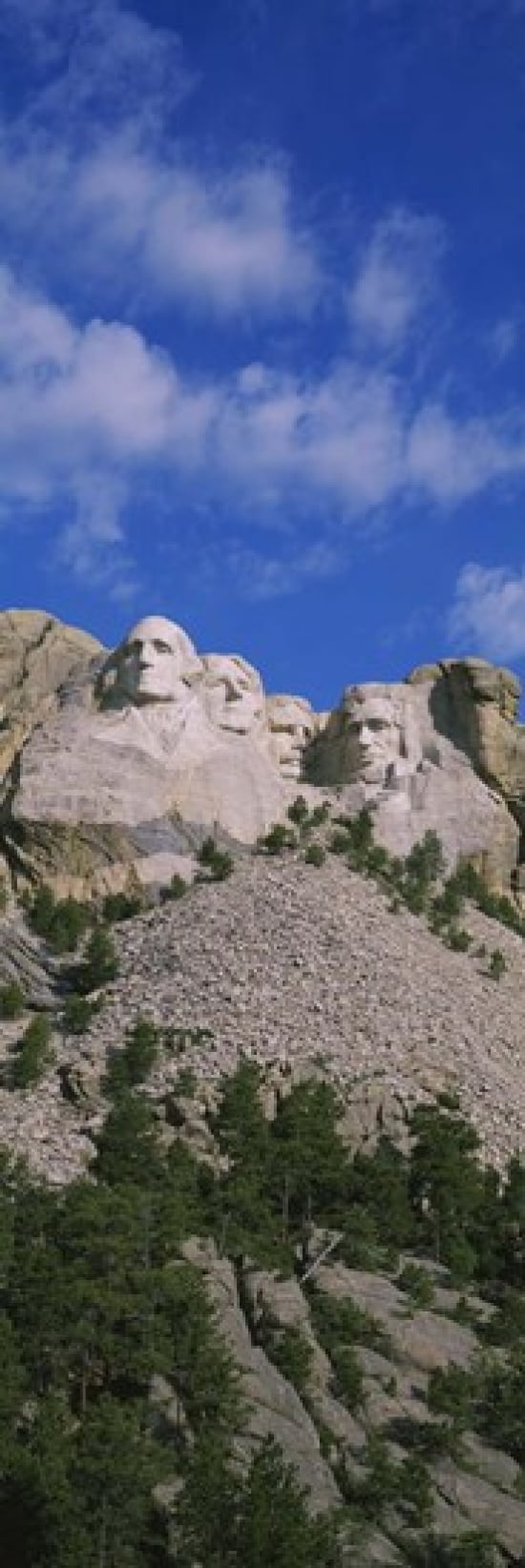 Sculptures of US presidents carved on the rocks of a mountain Mt Rushmore National Monument South Dakota USA Canvas Art - Panoramic Images (36 x 12)