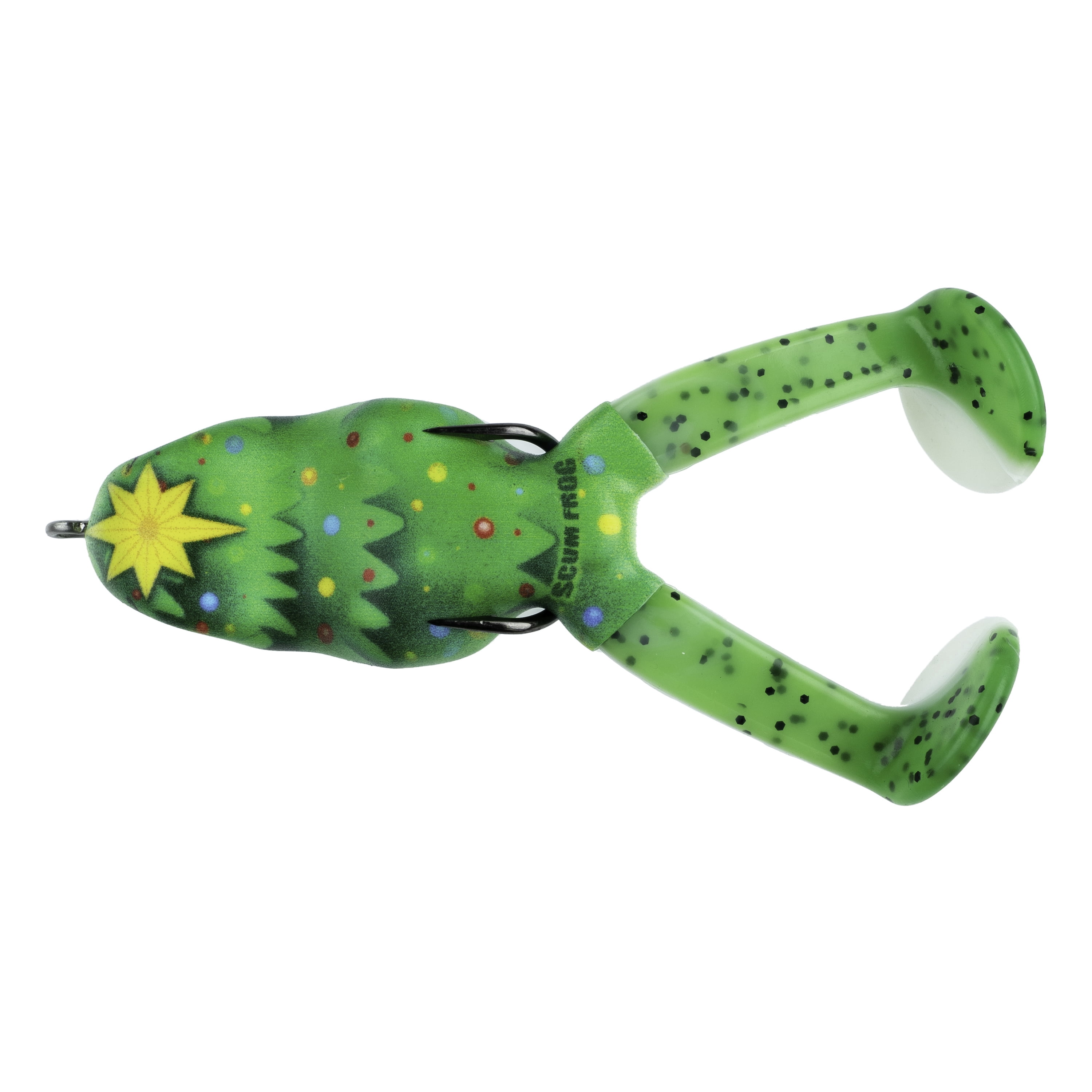 Scum Frog 3/8 oz Big Foot, Christmas Tree, Top Water Hollow Body Frog Lure  