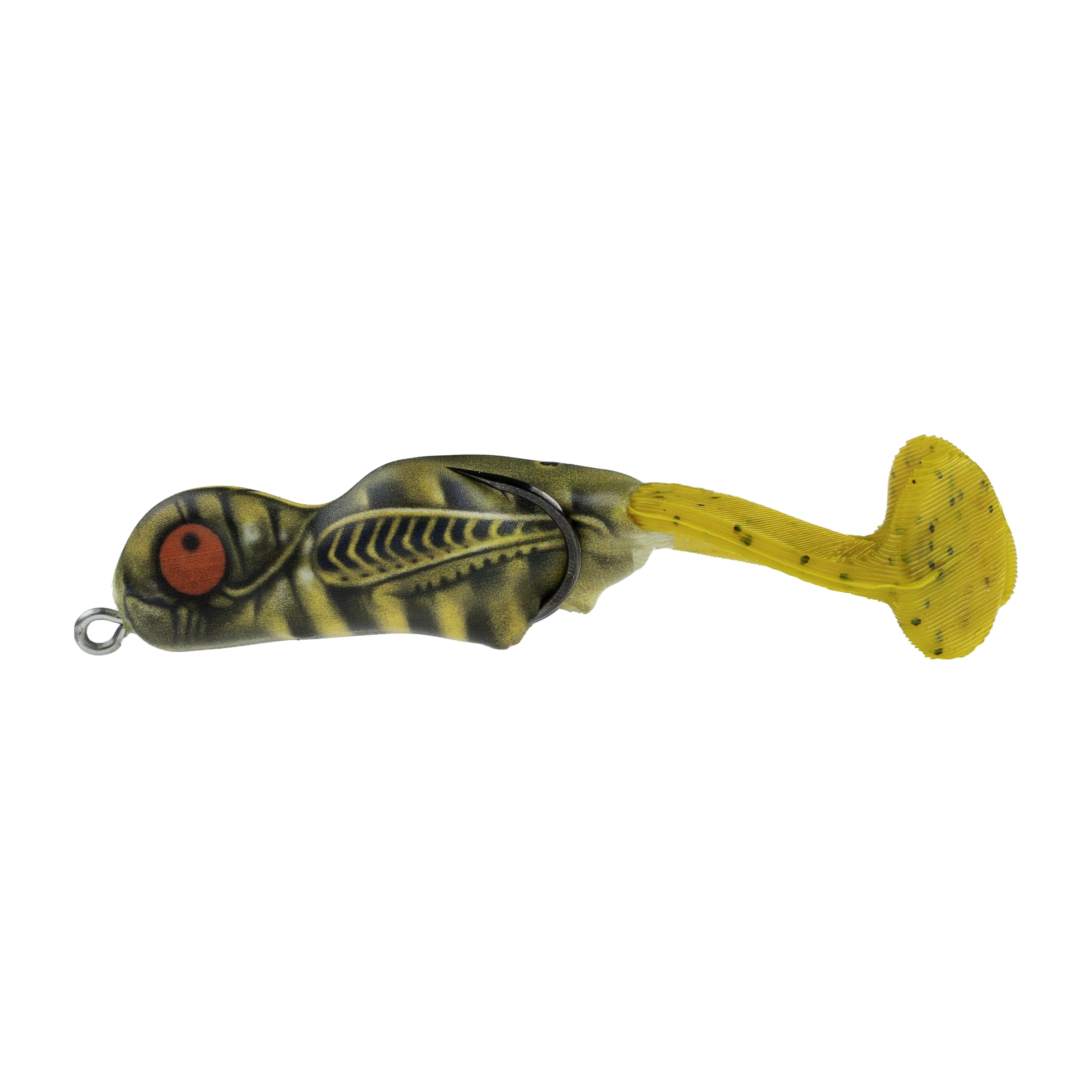 Scum Frog 3/8 oz Big Foot, Gold Grasshopper, Top Water Hollow Body Frog Lure