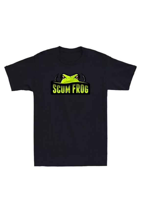 Scum Frog Fishing Lures Funny Frog Graphic Vintage Men's Short Sleeve T-Shirt