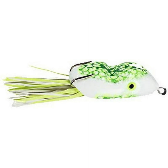 SOUTHERN LURE Scum Frog Original Topwater Bass Fishing Hollow Body Frog Lure with Weedless Hooks, Natural Green and Yellow
