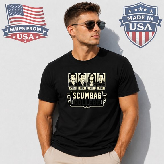 Scumbag College Character Lineup Graphic T-Shirt