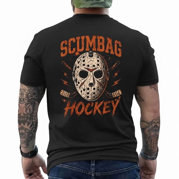 Scumbag Hockey On Back T-Shirt