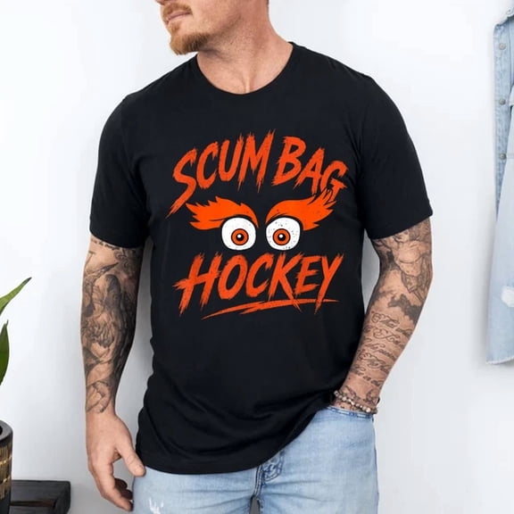 Scumbag Hockey Orange Eyes Scumbag Hockey T-Shirt