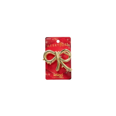 Scunci 1-PK GOLD BOW CLAW CLIP