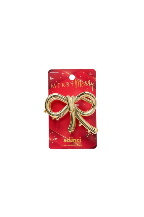 1-PK GOLD BOW CLAW CLIP