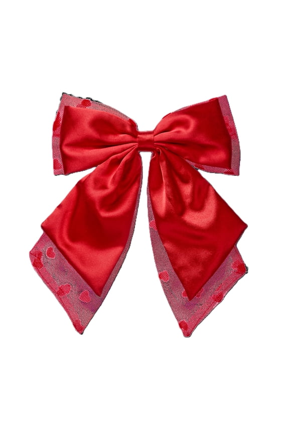 by Conair Organza Bow Barrette, Red Sheer Oversized Bow