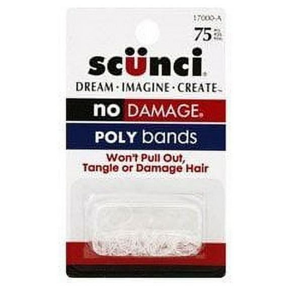 Scunci 1700003A048 Mini Poly Bands 75 Count by Scunci