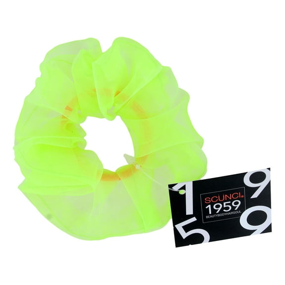 Scunci 1959 Hair Scrunchie, Neon Yellow, 1-Piece