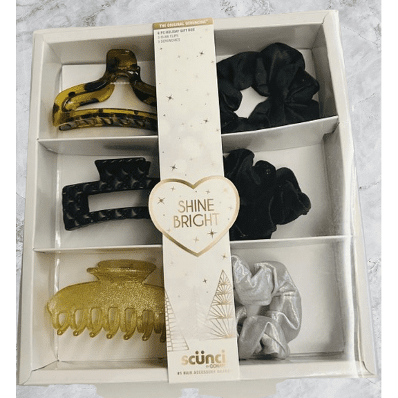 Scunci 6 Piece Holiday Gift Box "Shine Bright"