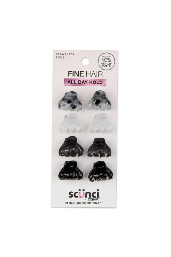 Mini Octopus Claw Clip, Multicolor, 8 Count