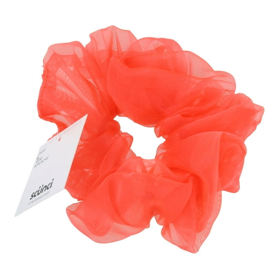 Scunci A Tie Dye & Brights Organza Hair Scrunchie, Orange, 1-Piece