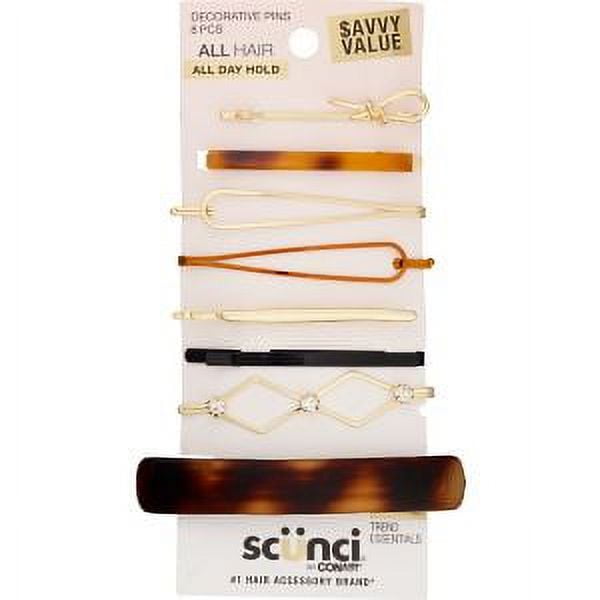 Scunci All Day Hold Mix Shape Decorative Pins, Assorted Colors, 8 ct | CVS