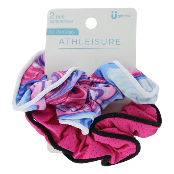 Scunci Athleisure No Damage Scrunchie, Assorted Colors, 2-Colors
