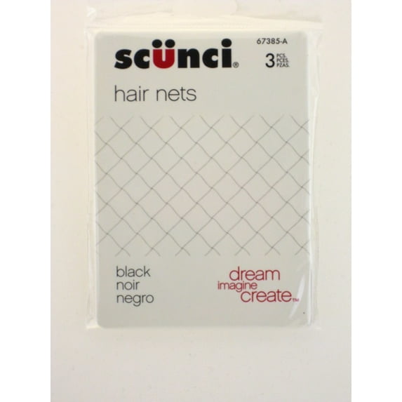 Scunci Black Hair Nets - 3 Pcs.