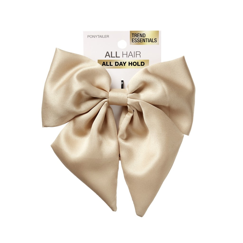 Scunci Bow Ponytail Holder, Champagne, 1 Pack