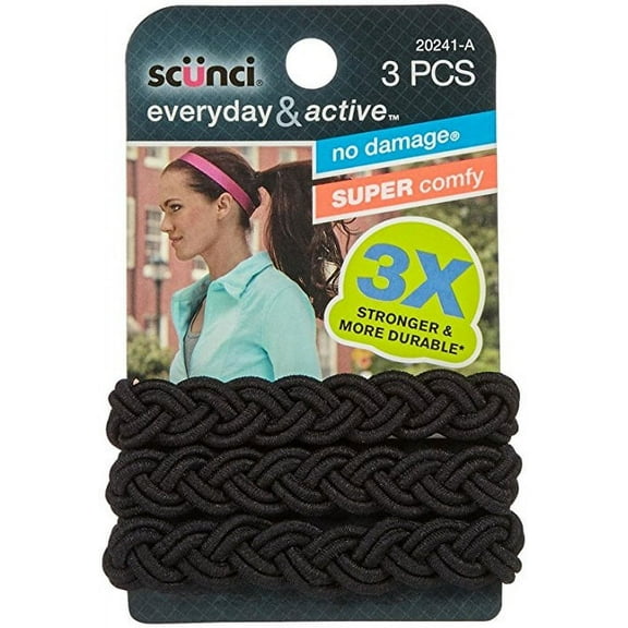 Scunci Braided 3 Strands No Damage Elastics
