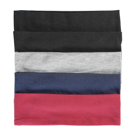 Scunci Classic Knit Headwrap Fabric Headband, Multicolor, 5 Count