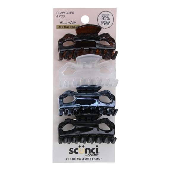 Scunci Claw Clips 4 Each
