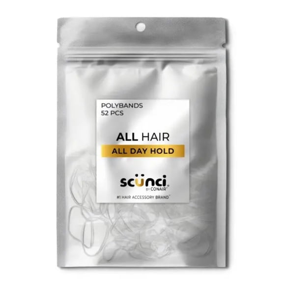 Scunci Clear No Damage Elastics 52 Count