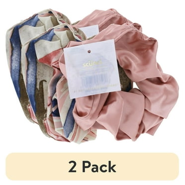 (2 pack) Scunci Collection Jumbo Hair Scrunchies, Assorted Colors, 2-Pieces