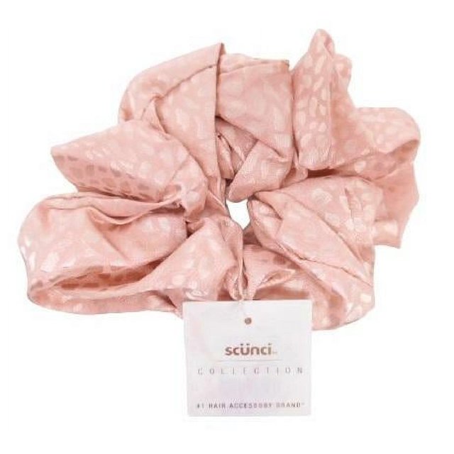 Scunci Collection Super-Stretchable Hair Scrunchie - XL - Pink Leopard ...