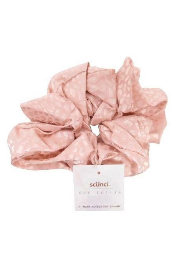 Collection Super-Stretchable Hair Scrunchie - XL - Pink Leopard Print