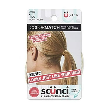 Scunci Color Match Multi-Strand Ponytailer Hair Elastic, Blonde