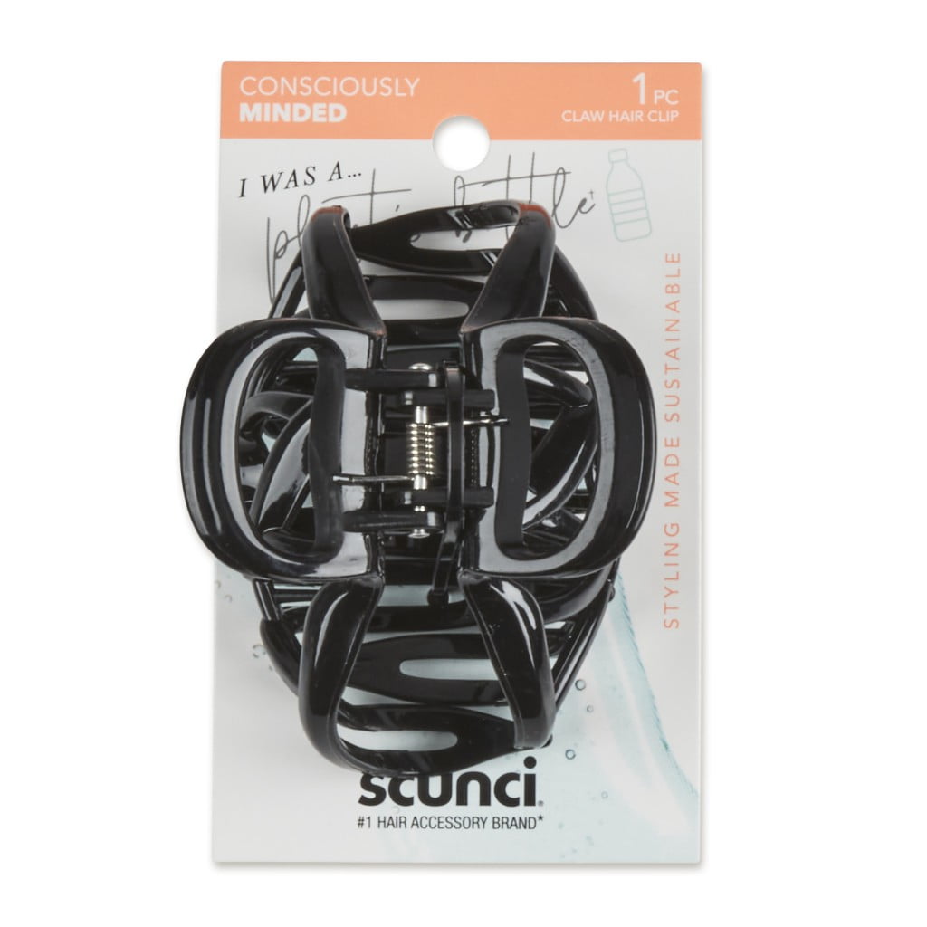 Scunci Consciously Minded OctoJaw Claw Clip, Black