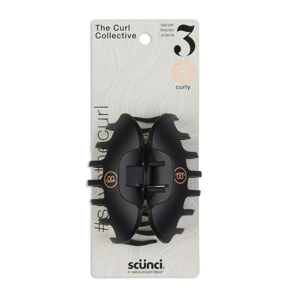 Scunci Curl Collective Octo Claw Clip for Curly Hair, Black, 1 Count