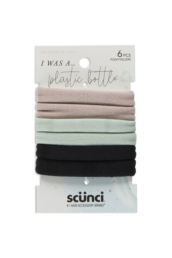 Earth-Friendly Planet Ponytail Holder Hair Ties, Pink, Green, Black, 6 Ct