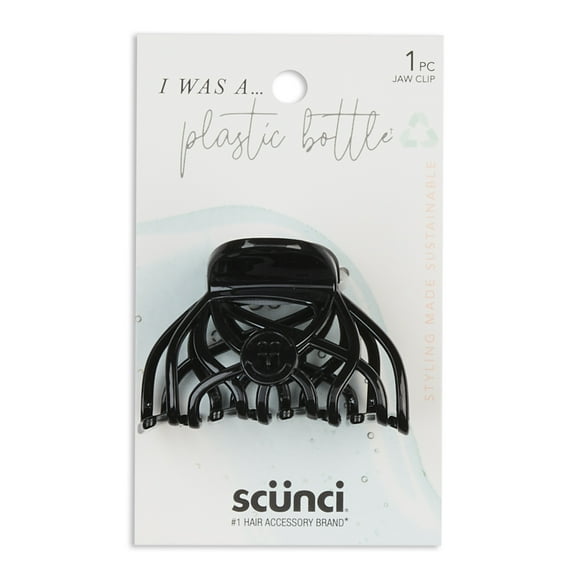Scunci Earth-Friendly Planet Upcycled Claw Clip, Black
