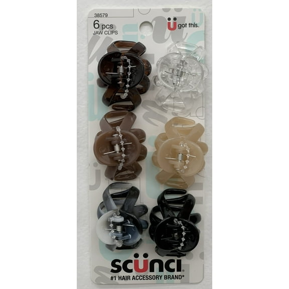 Scunci Claw Clips 6 Each