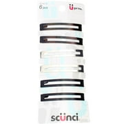 Scunci Effortless Beauty Slide Clip Hair Barrettes, 6 Ct (2 pack)