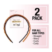 Scunci Effortless Beauty Teethcomb Headband, Multicolor, 2 Count