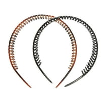 Scunci Effortless Beauty Teethcomb Headband, Multicolor, 2 Count