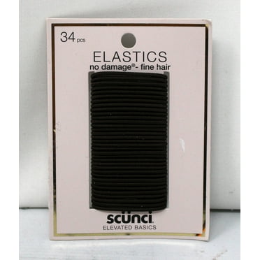Scunci Elevated Basics Elastics No Damage Fine Hair 34 Count