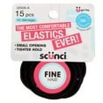 thumbnail image 1 of Scunci Black Fine Hair Elastics (Pack of 12), 1 of 1
