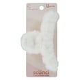 thumbnail image 1 of Scunci Fuzzy Flair Faux Fur Claw Hair Clip, White, 1-Piece, 1 of 2