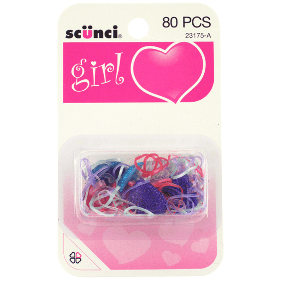 Scunci Girl Mixed Polyband Ponytail Holders - 80 Pcs.