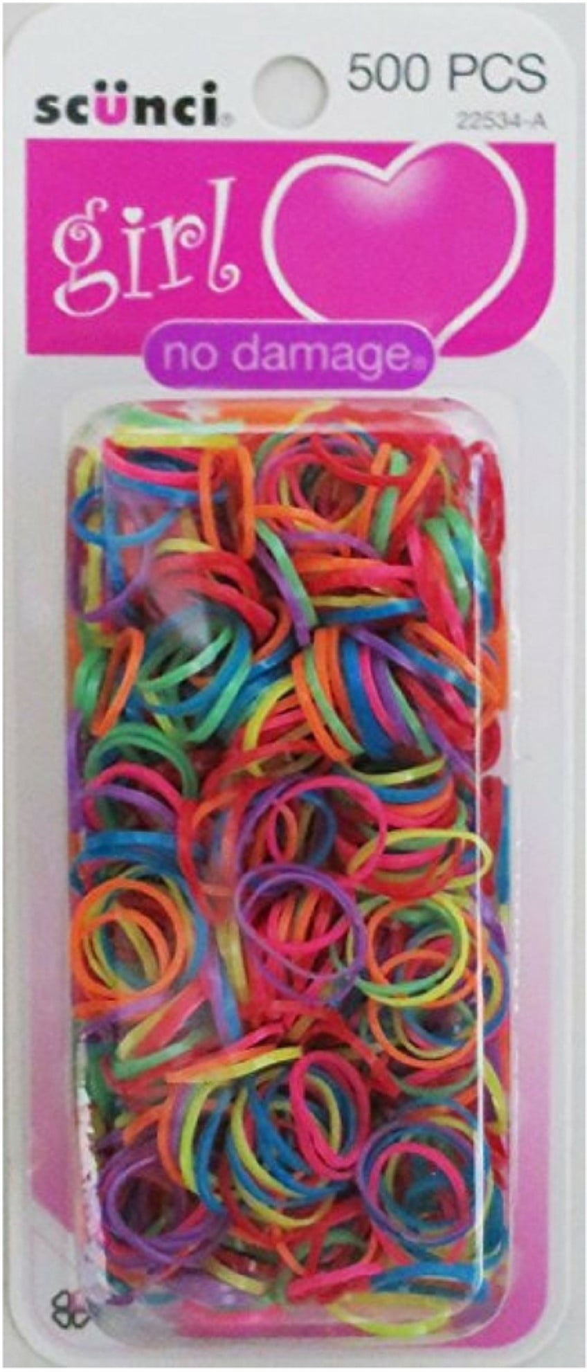 Scunci Girl No Damage Polyband Elastics 500 ea (Pack of 2)