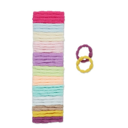 Scunci Ponytail Hair Ties, Multicolor, 40 Count